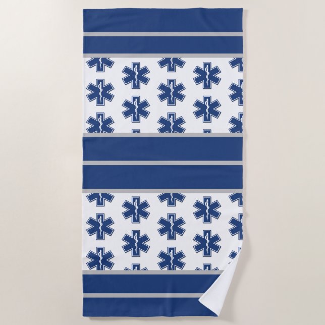 EMS Paramedics and EMT   Beach Towel (Front)