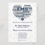 EMS retirement Denim texture Invitation