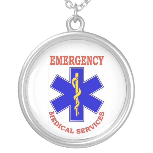 EMS SILVER PLATED NECKLACE (Front)