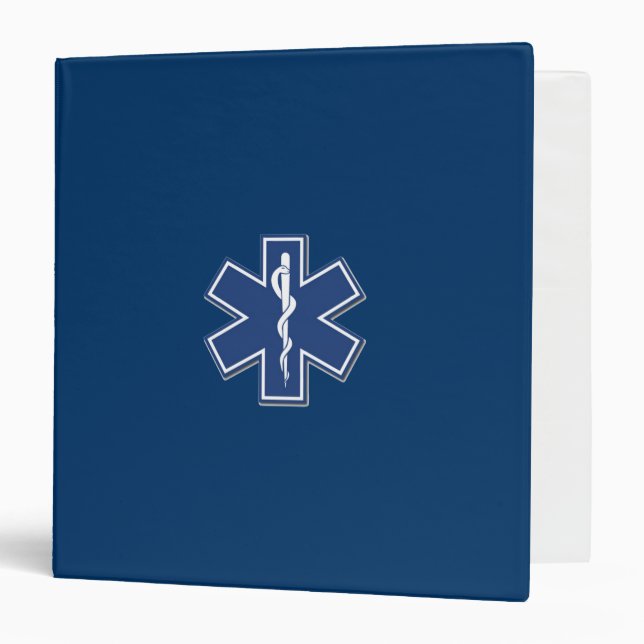 EMS Star of Life 3 Ring Binder (Front/Inside)