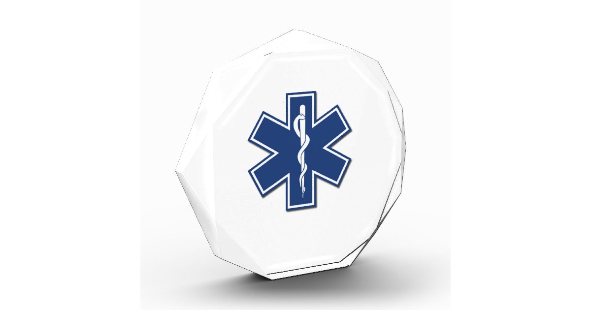 EMS Star of Life Acrylic Award | Zazzle