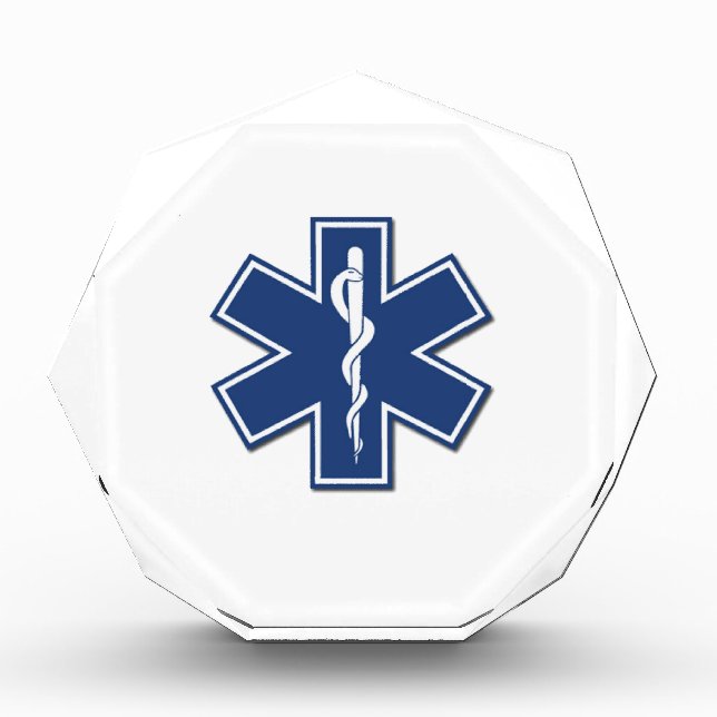 EMS Star of Life Acrylic Award (Front)
