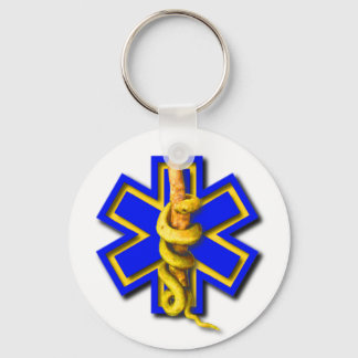 EMS Star of Life Badge Keychain