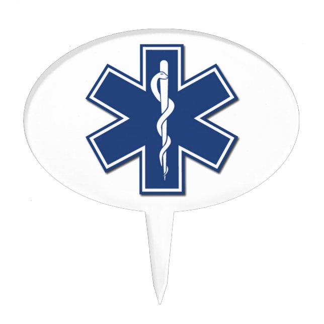 EMS Star of Life Cake Topper (Front)