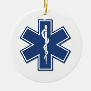 EMS Star of Life Ceramic Ornament