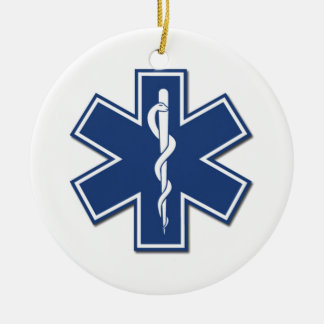 EMS Star of Life Ceramic Ornament
