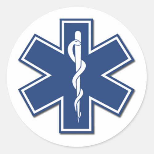 EMS Star of Life Classic Round Sticker