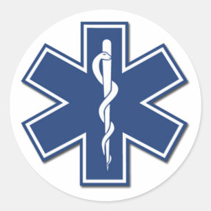 EMS Star of Life Classic Round Sticker