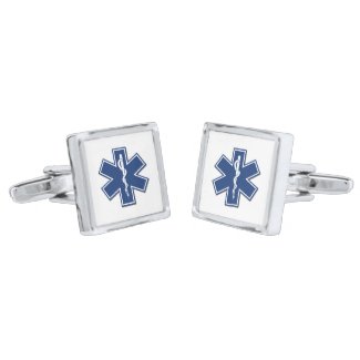 EMS Star of Life Logo Cufflinks and Tie Tacs