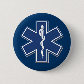 EMS Star of Life Pinback Button