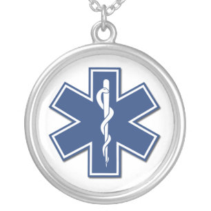 EMS Star of Life Silver Plated Necklace