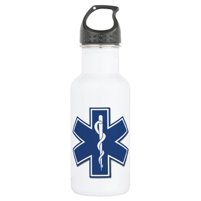 EMS Star of Life Stainless Steel Water Bottle (Front)