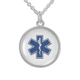 EMS Star of Life Sterling Silver Necklace