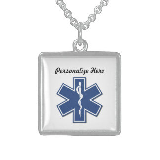 EMS Star of Life Sterling Silver Necklace