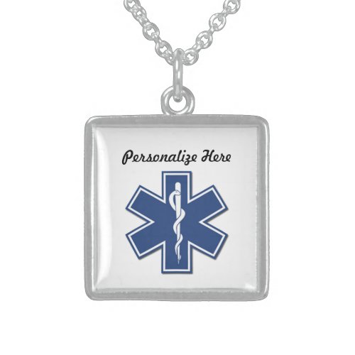 EMS Star of Life Sterling Silver Necklace