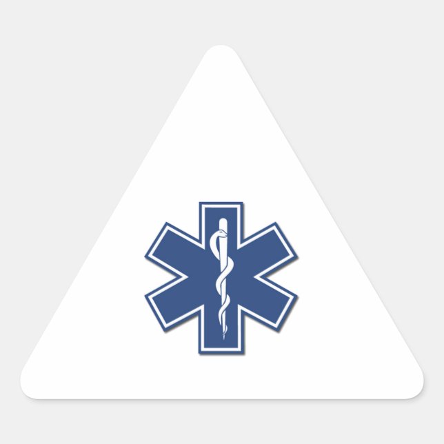 EMS Star of Life Triangle Sticker (Front)