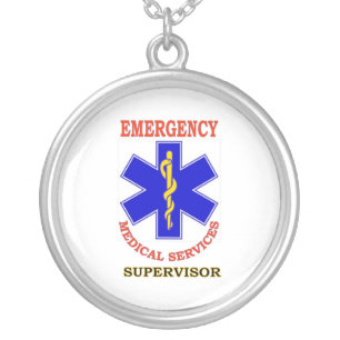 EMS SUPERVISOR SILVER PLATED NECKLACE