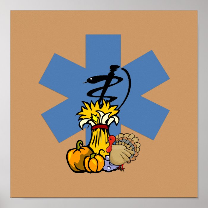 EMS Thanksgiving For EMT and Paramedics Poster