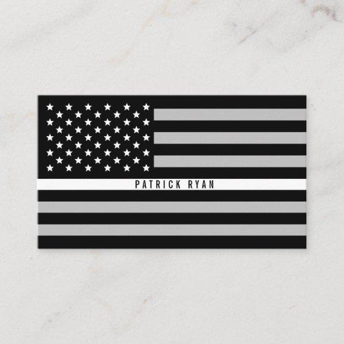 EMS Thin White Line American Flag Professional Business Card