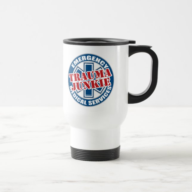 EMS Trauma Junkie Travel Mug (Right)