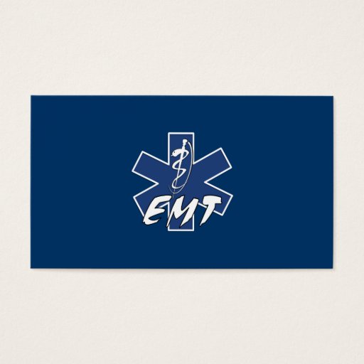 Customizable EMT Active Star of Life Business Card Templates
