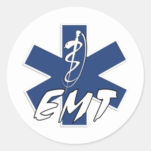 EMT Active Star of Life Classic Round Sticker