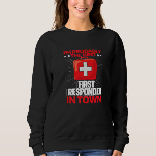 Emt Aid Kit Ems  Ambulance Police Paramedic First  Sweatshirt