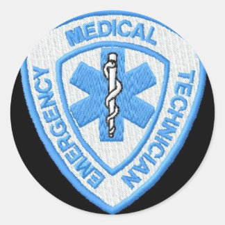 EMT BADGE CLASSIC ROUND STICKER