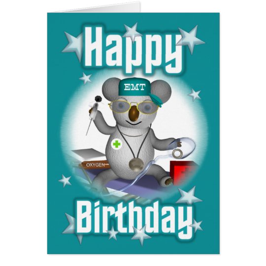 EMT Birthday Koala Card | Zazzle.com
