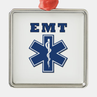 EMT BLUE STAR OF LIFE METAL ORNAMENT
