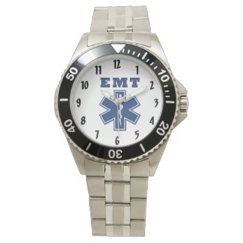 Emt Blue Star Of Life Watch by bonfireems at Zazzle