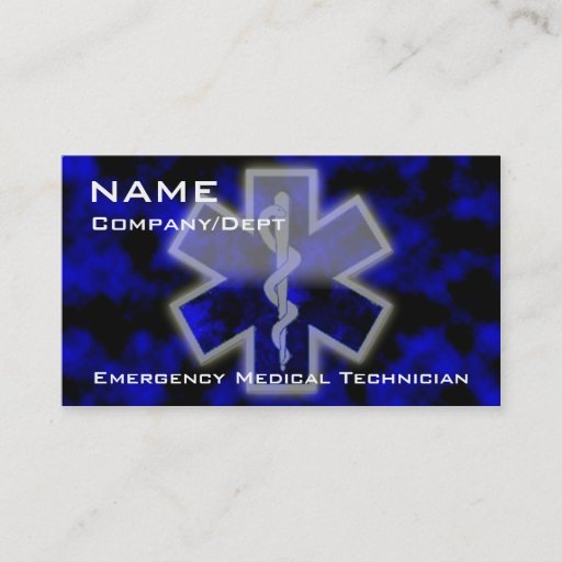 Customizable EMT Business Card