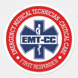 EMT-CC (Emergency Medical Tech -Critical Care) Classic Round Sticker