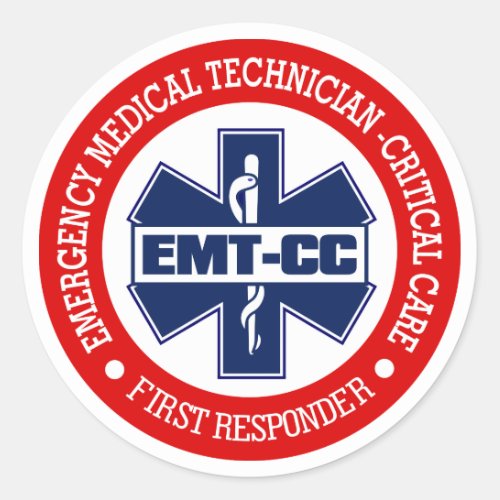 EMT_CC Emergency Medical Tech _Critical Care Classic Round Sticker