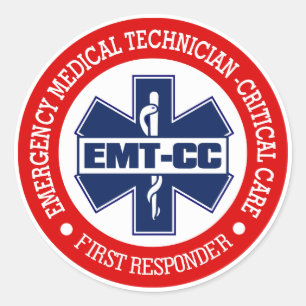 EMT-CC (Emergency Medical Tech -Critical Care) Classic Round Sticker