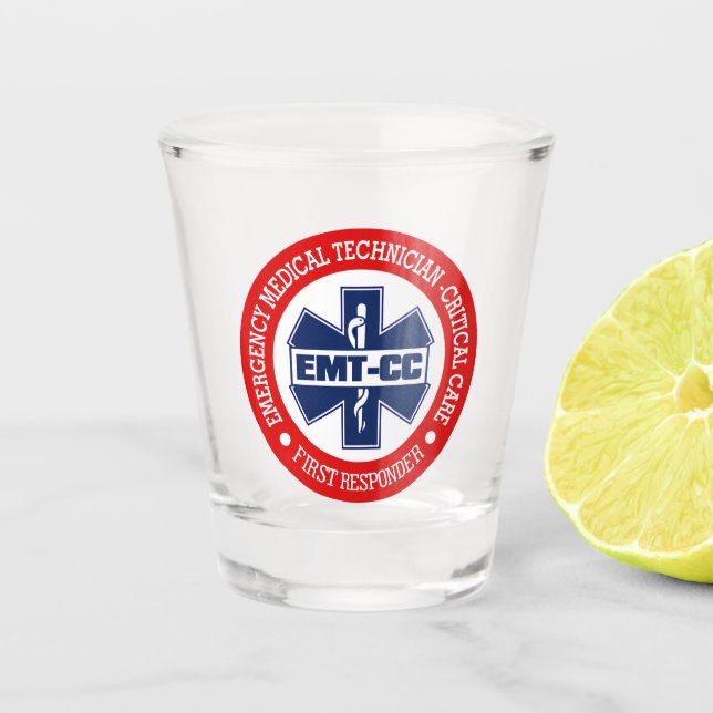 EMT-CC First Responder Shot Glass (Front)