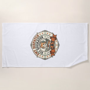 EMT Dispatch 911 Operator Cat EMT Dispatch 911 Ope Beach Towel