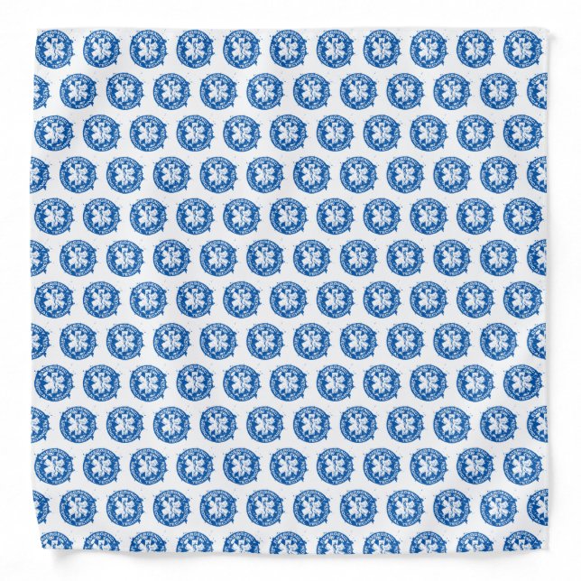 EMT Distressed Medical Staff of Life Bandana (Front)