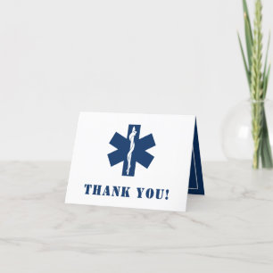 EMT Emergency Medical Services EMS Appreciation Letterpress Thank You Card