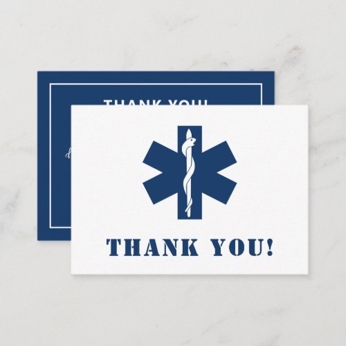 EMT Emergency Medical Services EMS Appreciation Note Card