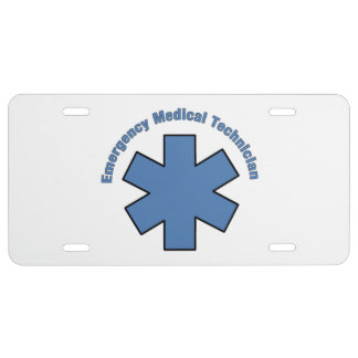 EMT Emergency Medical Tech License Plate