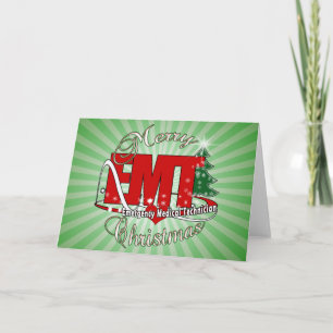 EMT Emergency Medical Technician CHRISTMAS Holiday Card