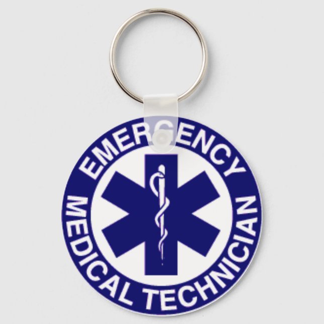 EMT Emergency Medical Technician Keychain (Front)