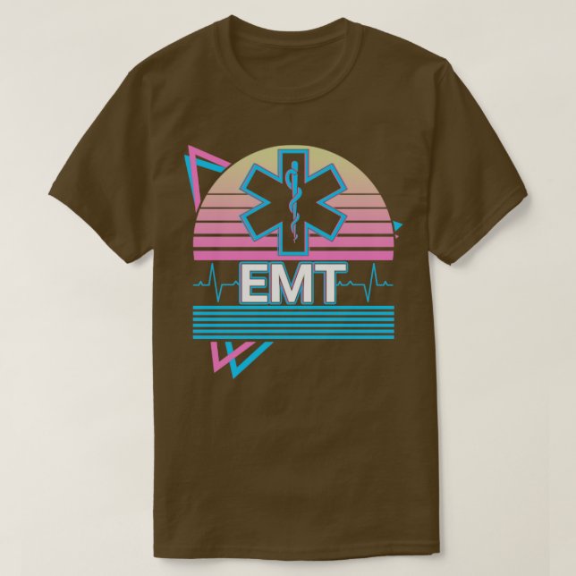 EMT Emergency Medical Technician Paramedic Lifesav T-Shirt (Design Front)