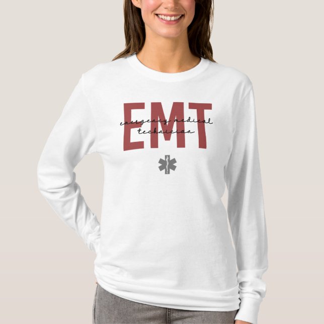 EMT Emergency Medical Technician T-Shirt (Front)