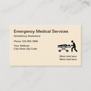EMT Emergency Medical Theme Business Card