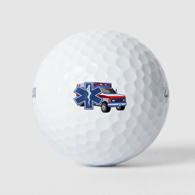 EMT EMS Ambulance Golf Balls (Front)