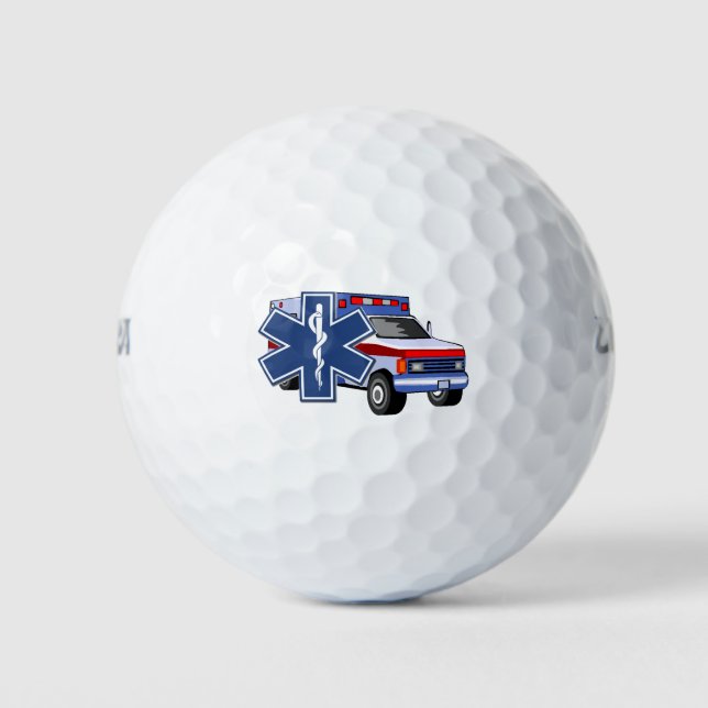 EMT EMS Ambulance Golf Balls (Front)