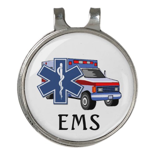 EMT EMS Ambulance   Golf Hat Clip