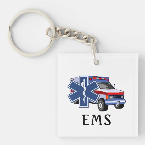 EMT EMS Ambulance    Keychain